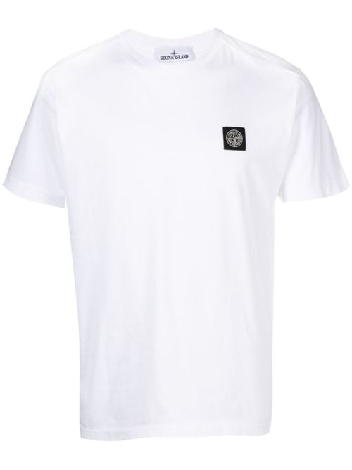 White cotton jersey t-shirt Stone Island | 801524113A0001